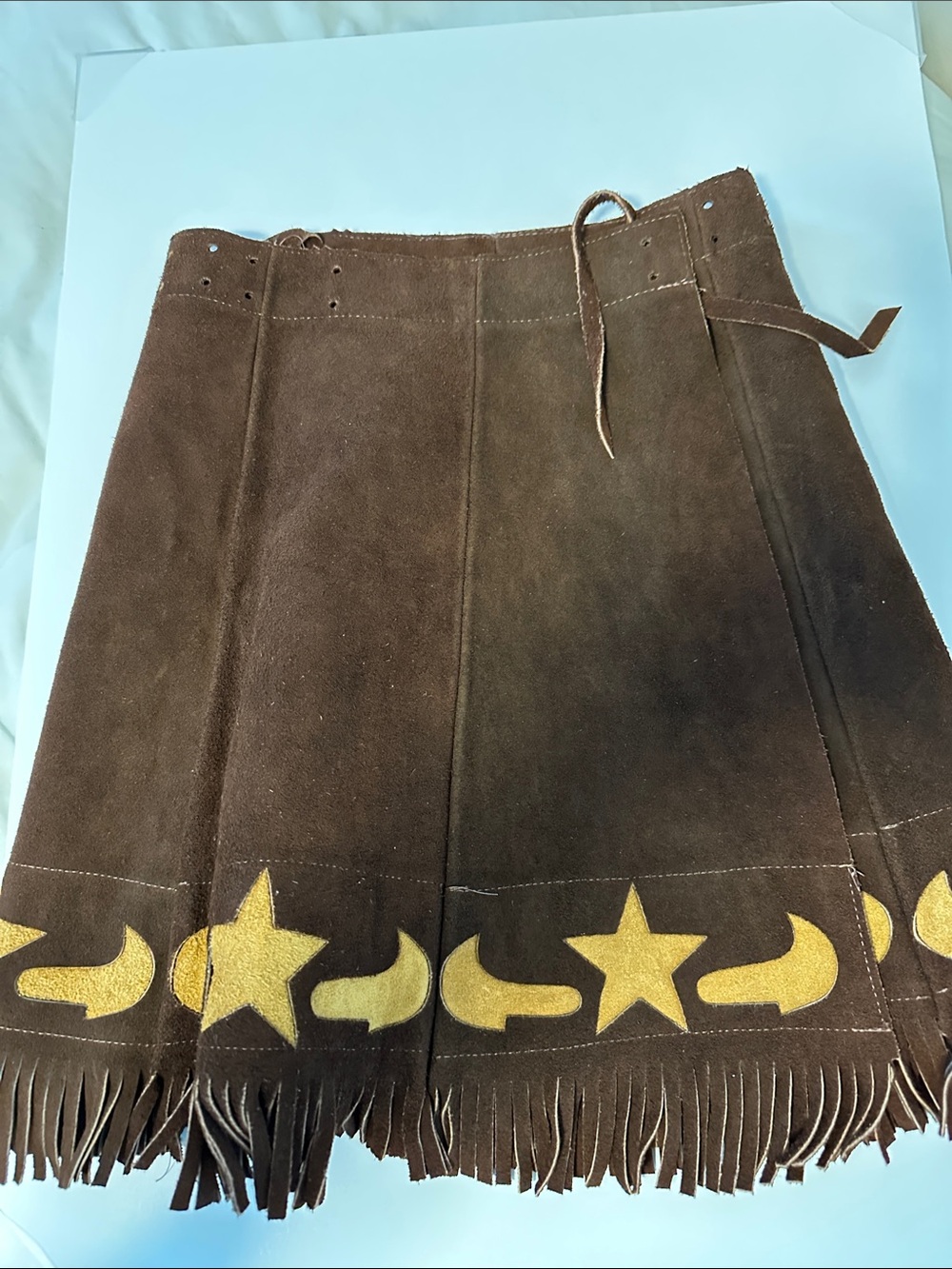 Vintage Tres Toros 100% Cowhide Skirt